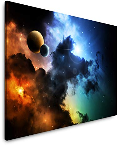 Paul Sinus Art Weltall und Planeten 60 x 90 cm Inspirierende Fotokunst in Museums-Qualität für Ihr Zuhause als Wandbild auf Leinwand in