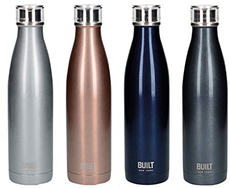 Built Perfect Seal, Große Auslaufsichere Wasser-/Thermosflasche, Edelstahl, 740 ml, Anthrazit