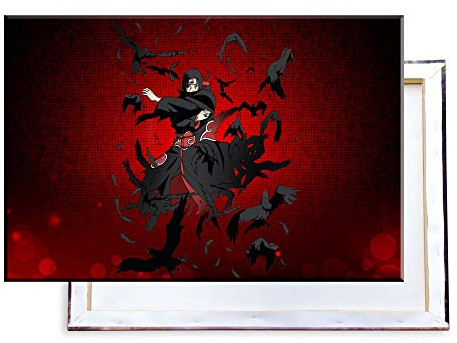 Unified Distribution Itachi Uchiha - 60x40 cm Kunstdruck auf Leinwand • erstklassige Druckqualität • Dekoration • Wandbild