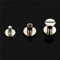 10 Stück Gepäck Leder Metall Craft Massivschraube Nagelniet doppelt gebogener runder Kopf Kleidung/Tasche/Schuhe/Gürtel/Riemen Niet Buchschrauben, Silber, 6,5 mm