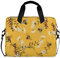 Hunihuni Laptop Case Sleeve Spring Bee Flower Laptop Bag Notebook Briefcase with Strap for Woman Man Work Office School,15-16 Inch