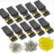 DONJON 4 pin Connector Kit,Car Way Waterproof Connector,10 Kits Automotive Electrical Connectors Series Terminals for Car,Truck, Boat