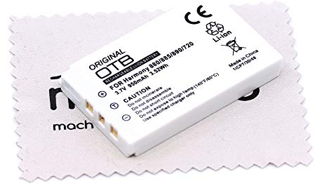 Ersatz Akku passend für Logitech Harmony 890 Pro, 890 Remote, 895, 900, 900 Pro, 900 Remote, One, MX-880, MX-890, R-1G7 Fernbedienung Akku OTB mit mungoo Displayputztuch