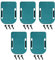 5 Pack Battery Holder Mount for Makita 18V Battery also for Bosch 18V Battery Cover,Hipoke Belt Clip Battery Dock Holder Mount on Shelf Wall Battery Storage Organizer Fit for BL1830 BL1840 BAT609