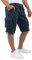 Indicode Kjeld Herren Cargoshorts mit 6 Taschen inkl. Stoffgürtel aus 100% Baumwolle | Kurze Hose Bermuda Sommer Herrenshorts Short Men Pants Cargohose kurz Sommerhose für Männer (XL, Navy)