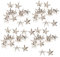 200 Piezas Remache de Estrella, Metal, Aleación de Zinc, Cuero, Remache de Estrella, Tachuelas de Estrella de Cinco Puntas, Remaches para Ropa, Picos para Bolsas(Plata)
