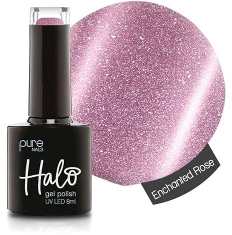 Halo Gel Polish 8ml - Enchanted Rose. UV/LED Gel Nail Polish, Long Lasting & Easy To Apply. Nail Art Colours For Manicure & Pedicure. Gel Polish For Professional & Home Use.