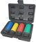 ACEBON Kraft-Schoneinsatz, 4-tlg, 1/2 Zoll, 17mm 19mm 21mm 22mm Radschrauben Nuss Set mit Kunststoff-Felgenschutz, für Drehmoment- und Schlagschrauber mit Sicherheitsstift und Ring