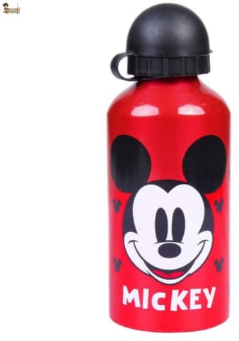 BricoLoco Gourde en aluminium 500 ml Rouge Mickey Bouteille d'eau Thermique Mouse CO2 Garçon Fille Cadeau Anniversaire Communion