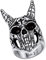 PROSTEEL Gotik Ziege Horn Totenkopf Ring personalisiert für Männer Edelstahl Herren Punk Stil Ring mit Satan Ziegenschädel Größe 64 Biker Motorradfahrer Fingerring Modeschmuck Accessoire