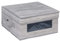 ADGO Miami Schuhkarton, Schachtel für Schuhe, Schuhschachtel, Faltbox, Box mit Griff, Stoffbox, Softbox, Aufbewahrungsbox und Organisationsbox, Material Vliesstoff, Beige (30x30x15,5 cm, Mit Deckel)