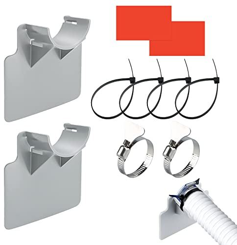 Schlauchhalter Pool, Schlauchschellen Pool, Schwimmbad Rohrhalterung, Pool Rohrhalterung, Pool Pipe Holder, Pool Schlauchhalter Knickschutz aus Kunststoff für weniger als Ø38mm Poolschlauch 2 Stück