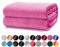 DALINA Textil - Manta para Sofá pequeña 130x160cm - Manta Terciopelo - Manta Ligera Franela para Sofá, Cama, Viaje, Sala de Estar (Fuxia)