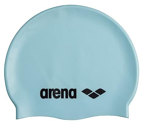 Arena Klassische Unisex-Badekappe aus weichem Silikon für Damen und Herren, intensives Training und Rennen, komfortabel, rutschfest, Langhaar, Pastellblau