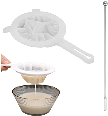 Colino in tessuto,Setaccio Rotondo Piccolo in Plastica a Rete,Colino Panno,Colino con Rete in Plastica,Scolapasta Con Manico per Pasticceria in Polvere,Scolare,Succo,Latte,Caffè Tagliatella/Riso