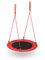 Relaxdays Balançoire nid d'oiseau, Ronde, diamètre 90 cm, Enfants & Adultes, Hauteur réglable, Jusqu’à 100 kg, Rouge
