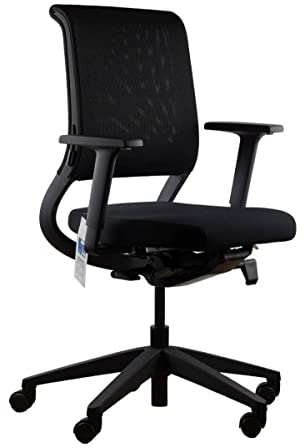 Sedus Netwin, NW-100, Bürostuhl, integrierte Lordosenstütze, weicher Netzrücken anschmiegsam, kompakte Abmessungen, ideal fürs Home-Office (Vollausstattung, Schwarz)