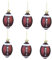 LABRIMP 6stücke Weihnachtskugeln Aus Kunststoff Bruchsichere Festliche Ornamente Für Weihnachtsbaum Und Partydekoration Sport-Thema Rugby