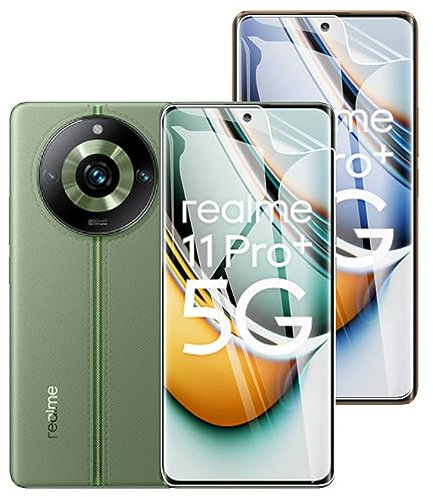 TMahhbid [2 piezas] Película de Hidrogel para Realme 11 Pro+/ 11 Pro/Narzo 60 Pro (6.70 inch),[HD] Protector de Pantalla de TPU Suave Transparente [NO vidrio templado]