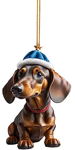 Weihnachtsdeko Weihnachten Hängede Deko Dackel-Weihnachts-Anhänger Weihnachtsbaum Deko Amerikanisch Innen Christbaumanhänger