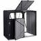 IDMarket - Cache Poubelle Double en Acier Gris Anthracite
