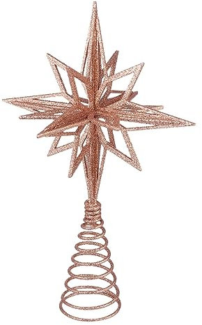PRETYZOOM 1pezzi Stella Decorativa Natalizia Per Albero Di Natale Addobbo Festivo Per Decorazioni Natalizie e Feste Materiale Resistente Filo Per Casa e Ufficio