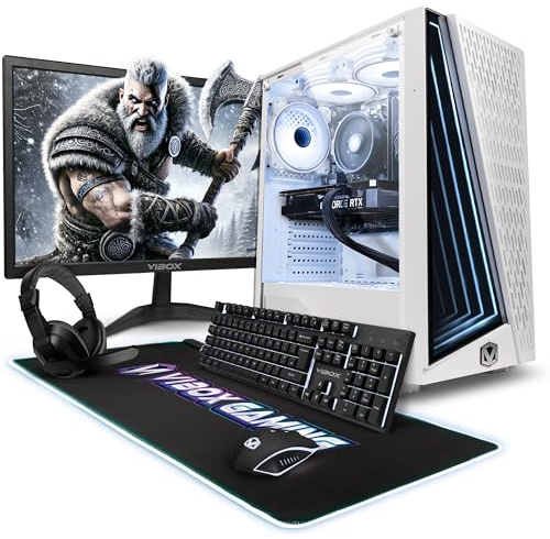 Vibox V-252 Gaming PC Set Komplett • Monitor 23 Zoll • AMD Ryzen 5 5500 6-Kern • Nvidia RTX 5060 Ti 8GB • 16GB RAM • 1TB SSD • Windows 11 • WLAN 6 + Bluetooth 5.4