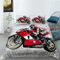 ZZTBQ Bettwäsche Set 155x220 Kinder Bettwäsche Set Motorrad Muster Cool Motorrad Motorrad Fahrer Bettbezug und Kissenbezug für Kinder Jungen Mädchen Jugend Schlafzimmer