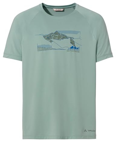 VAUDE Men's Gleann T-Shirt II, Herren T-Shirt zum Wandern und Reisen, Dusty fern, XXL