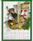 Stoffkalender Wandkalender, diverse Motive, 45 x 65 cm, Baumwolle, inkl Stab und Kordel (0867-Katzen 2025)