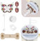 Stanley Tassen-Zubehör-Set, inklusive 1 Strohhalm-Abdeckung, 1 Silikonstück, 2 x Auslaufstopper, 3 glitzernde Dekorationen, kompatibel mit Stanley Cup 1,2 l H2.0, Weihnachtsgeschenke (Schmetterling)