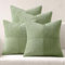 MIULEE 4er Set Kordsamt Kissenbezug Patchwork Kissenhülle Weich Dekokissen Modern Unsichtbarer Reißverschluss Sofakissen Zierkissen für Sofa Wohnzimmer Schlafzimmer Grün 40x40 cm