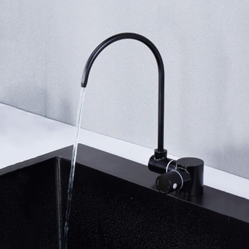 Robinet Cuisine Pliable pour Fenêtre 360° Rotation Mitigeur Osmoseur Eau Froide Uniquement,noir