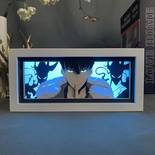 Zhongkaihua Sung Jin Woo Lichtbox, Anime-Lampe, LED-Schirm, Kunst-Papierschnitt, Anime-Leuchtbox, Tisch-Nachtlampen, Rahmen, Schreibtischdekoration, Geschenke