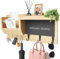 JNUYISW Porte-clés Mural en Bois, Porte Clef Mural avec 7 Crochets Tableau Mémo Boite a Clef Decorative Boîte à Clés pour Entrée, Salon, Couloir, Bureau, Cuisine, Chambre à Coucher