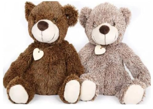Fluffy Bear Door Stop 25cm Soft Plush Fabric, Weighted Interior for Stability Cute & Decorative Animal Doorstop Assorted Colours
