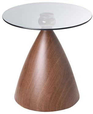 Beliani Beistelltisch Metall Glas braun/schwarz rund modernes Design Couchtisch Corella