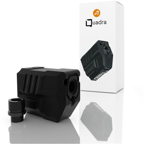ACETECH Airsoft Tracer Einheit Quadra mit Flash Modus Kompaktes quadratisches Design Für 14 mm CCW Gewinde Inklusive 11 mm CW Adapter