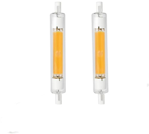 Aseoacc R7S LED 78mm Dimmbar, 20W LED R7S Lampen 78mm Ersatz für 200W Halogen Leuchtmittel, J78 T3 Glühbirne Warmweiß 2700K 2000LM, Kein Flackern, 360° AC 220-240 V, 2PCS