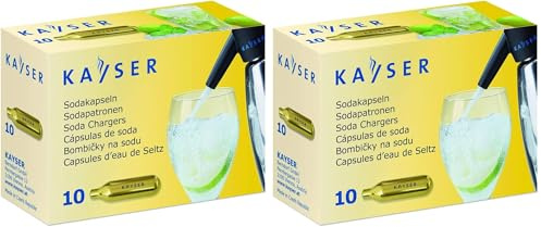 Kayser Ricarica Siphon, 7.5 g CO2 (E290), set da 10 pezzi (Confezione da 2)