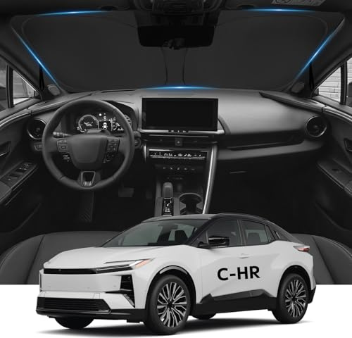 WEIPIN Protector Solar para Coche Compatible con Toyota CHR 2024 2025 2026 Protectores solares Cubiertas Parabrisas Sombrilla Protección UV, Accesorios para Toyota CHR
