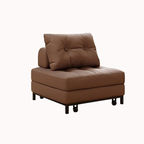 KIBONCY Out Bed Couch with Mattress Made of Carbon Steel Frame Chair Sleeper for Adults Futon Sofa Portable Fold Comfy for Living Room(C,70x95x80cm)