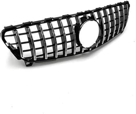 Griglia Anteriore Per Mercedes Classe A W176 2016-2018 GT Style Griglia Anteriore ABS Gloss Nero E Argento Direct Fit Aggiornamento Styling Esterno Griglia Ventilazione