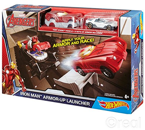 Hot Wheels Marvel Avengers Iron Man Armor Up Track Set