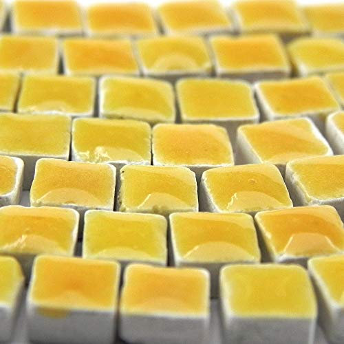 Mosaik WY04 - Mini mosaico in ceramica, 500 pezzi, colore: giallo mais