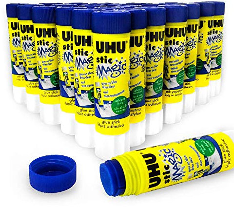 UHU Stic Magic Glue Stick – Pack of 24 – 8.2g – Solvent Free - 3000688