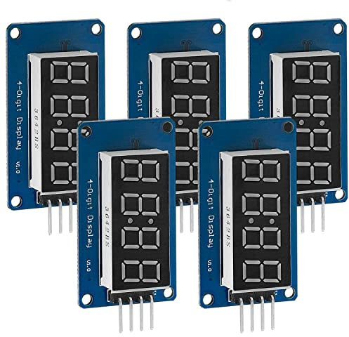 AZDelivery 5 x 4 Digitos 7-Segmentos Digital Tube Compatible con TM1637 LED Display Modulo con Clock Display Compatible con Arduino y Raspberry Pi con E-Book Incluido!
