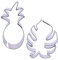 Der-Ideen-Shop 1 Keksausstecher Set Aloha | Ananas | Monstera Blatt | aus Edelstahl