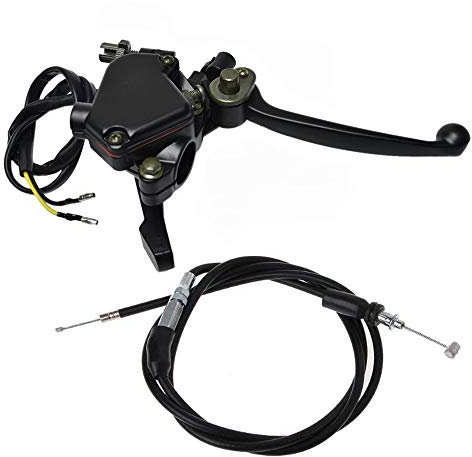 7/8 22mm Thumb Throttle Cable with Dual Brake Lever Assembly for 50cc 90cc 150cc 250cc ATV Quad Roketa Taotao Sunl Kazuma Go Kart