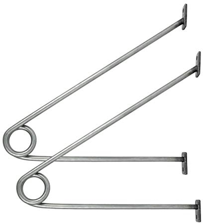 Natural Goods Berlin Wandgarderobe GARD Prenzlberg | Kleiderstangenhalterung Wandbefestigung | 8mm Materialstärke | Garderobenstange | DIY (Industrial, T26 x ohne Kleiderstange)
